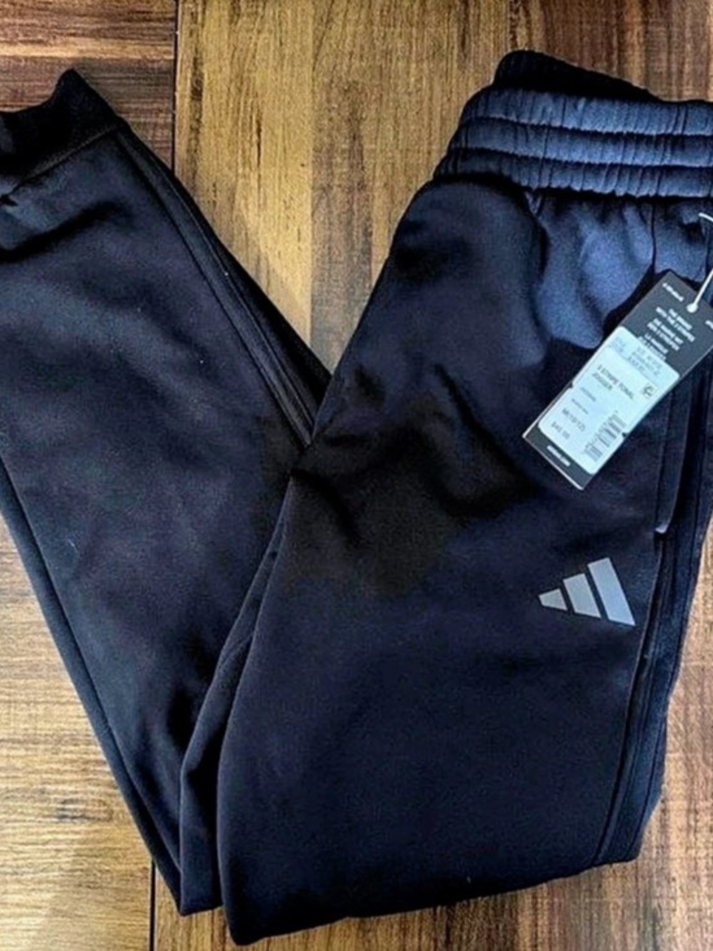 NWT Boys Adidas 3-Stripes Tricot Jogger Black Medium 10/12
